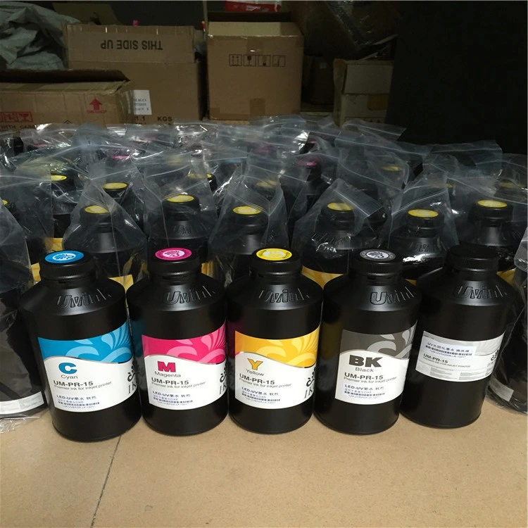 LED UV Ink for Dx5 Dx7 XP600 Head for UV Flatbed Inkjet Printer Pigment Ink Printing Ink Made in China Factory